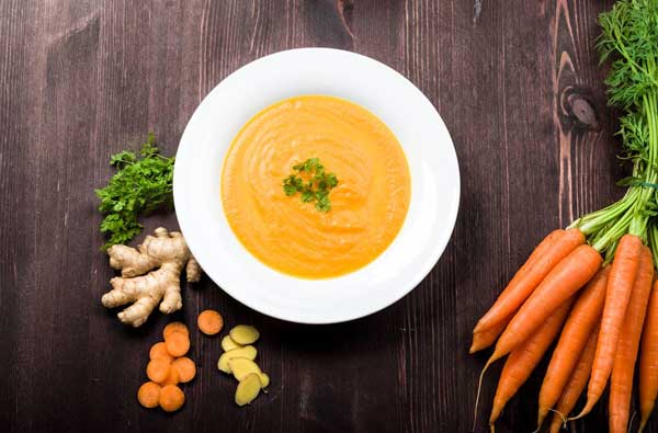 coconut carrot soup ginger spices
